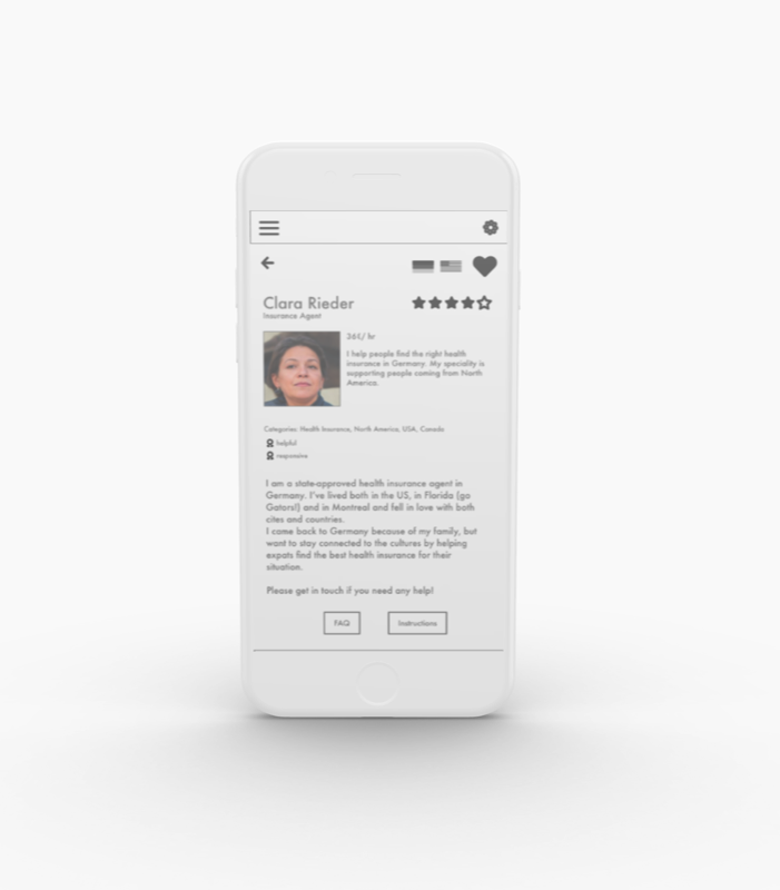 Refined wireframe — expert profile