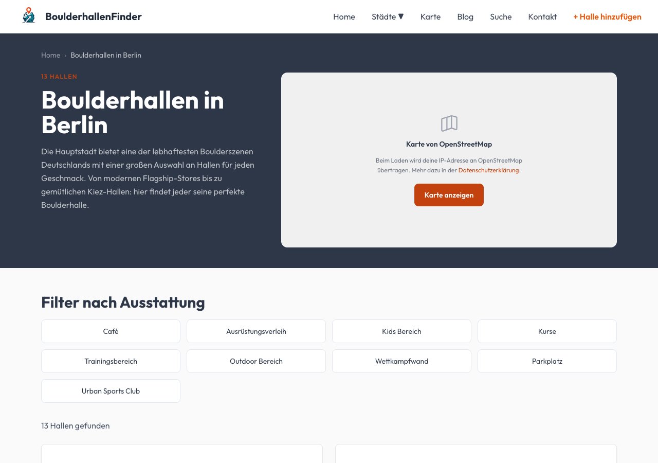 Berlin city page, prior version