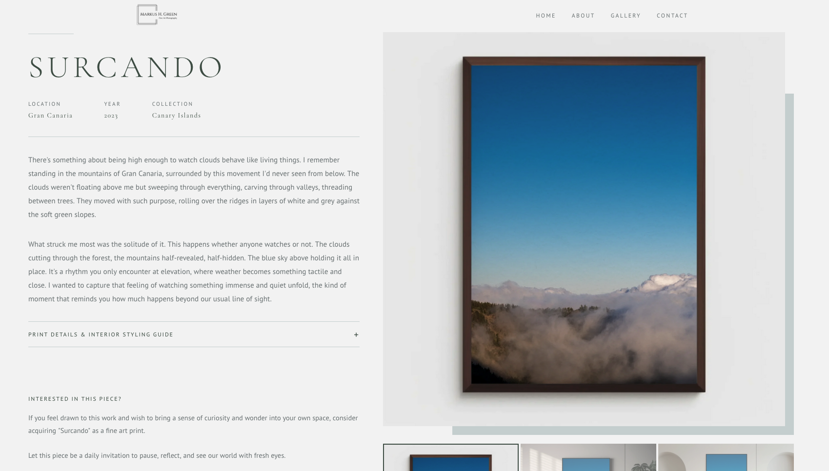 Individual print page for Surcando