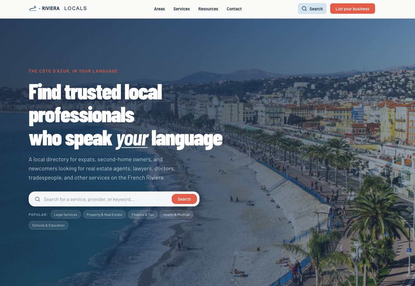 Riviera Locals homepage